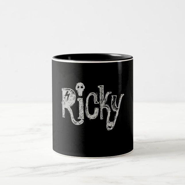 Tasse 2 Couleurs Ricky-Nom-Tasse-Rockin' (Centre)