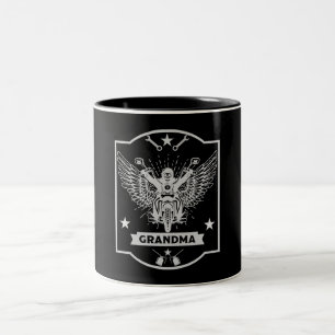 Tasse 2 Couleurs Rider moto Grandma