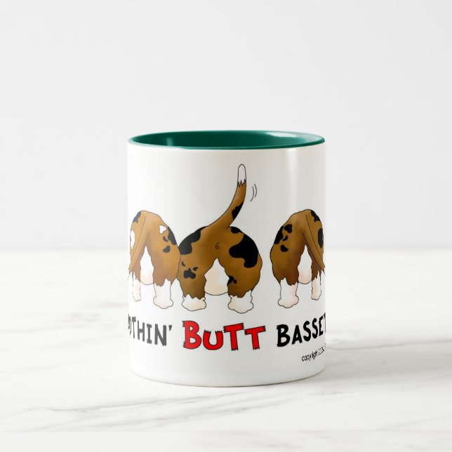 Tasse 2 Couleurs Rien n'aboutent des bassets (Centre)