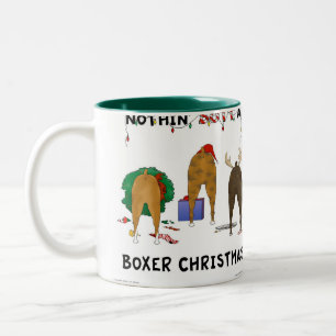 Tasse 2 Couleurs Rien n'aboutent Noël de boxeur