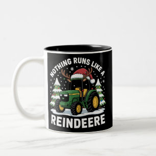 Tasse 2 Couleurs Rien ne fonctionne comme un tracteur de Noël Reind