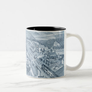 Tasse 2 Couleurs Rivière Aurora Nord Illinois 1871 De Stone Litho