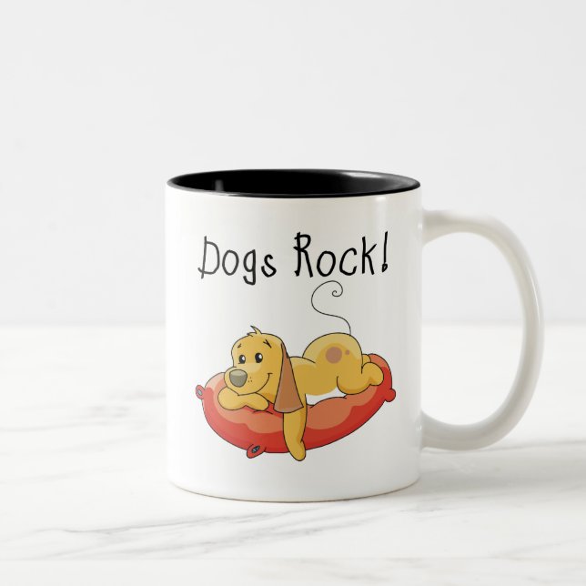 Tasse 2 Couleurs Roche de chiens (Droit)