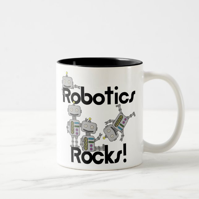 Tasse 2 Couleurs Roches de robotique (Droit)