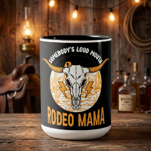Tasse 2 Couleurs Rodeo Maman   Fête des Mères Western Unique