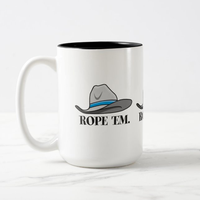Tasse 2 Couleurs Rope 'Em Western Rodeo (Gauche)