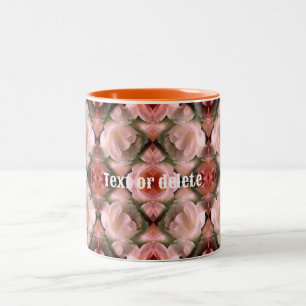 Tasse 2 Couleurs Rose blanche Abstraite teintée personnalisée