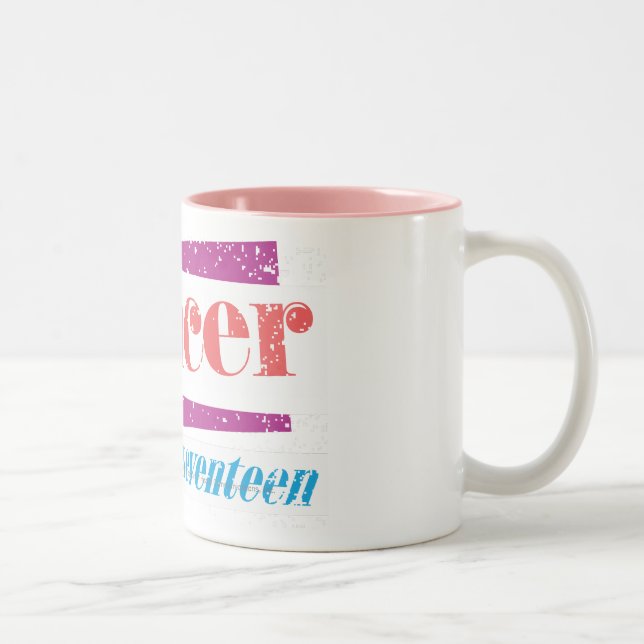 Tasse 2 Couleurs Rose de Cancer (Droit)