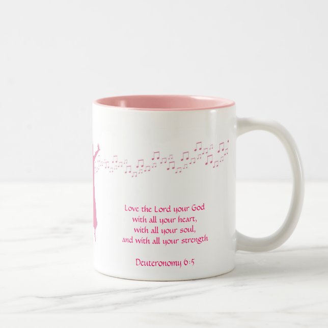 Tasse 2 Couleurs Rose de siloutte de culte (Droit)