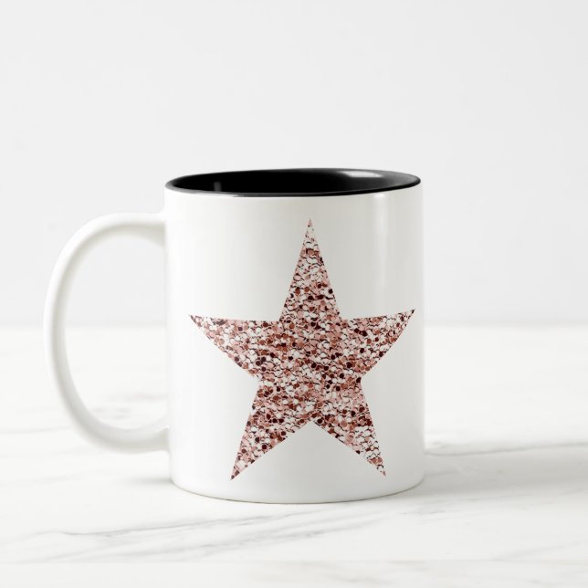 Tasse 2 Couleurs Rose Gold Sequin Twinkle Clipart Shining Star Clip (Gauche)