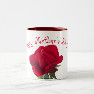 Tasse 2 Couleurs Rose rouge - fête des mères