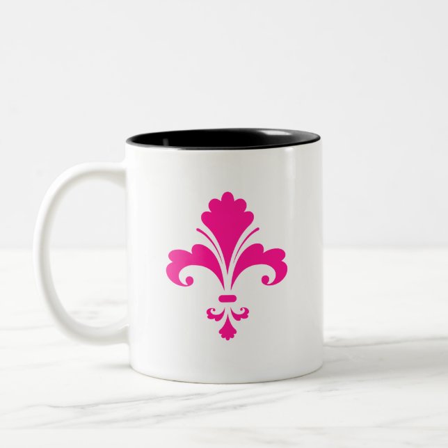 Tasse 2 Couleurs Roses indien Fleur-De-lis (Gauche)