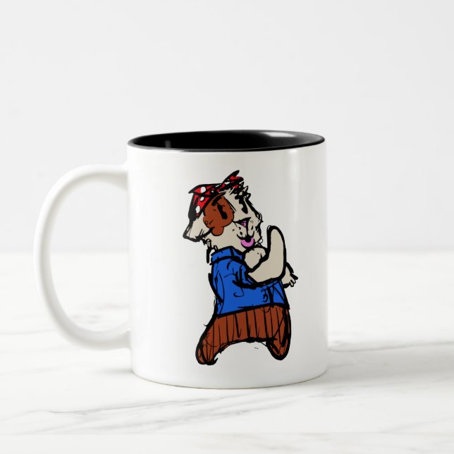 Tasse 2 Couleurs Rosie, le cochon de Guinée (Gauche)