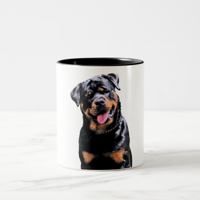 Tasse 2 Couleurs Rottweiler (Centre)