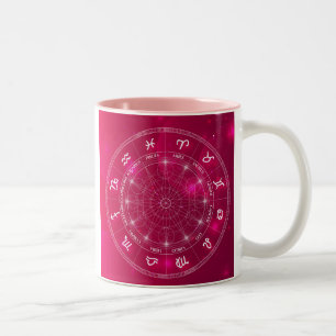 Tasse 2 Couleurs Roue d'astrologie Signes étoiles