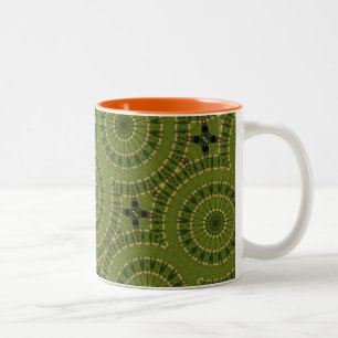 Tasse 2 Couleurs Roue verte Mandala / Grünes Rad Mandala