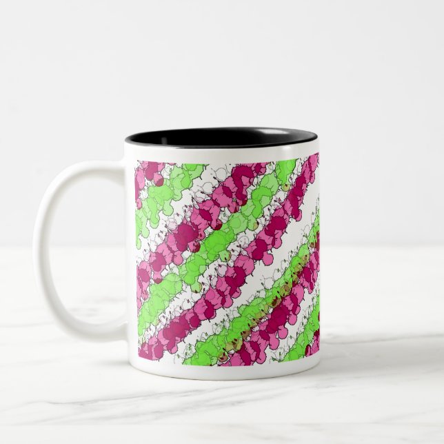 Tasse 2 Couleurs Rouge et vert tache détendue (Gauche)