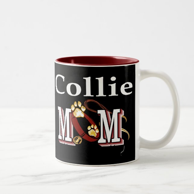 Tasse 2 Couleurs Rough Collie Maman Cadeaux (Droit)