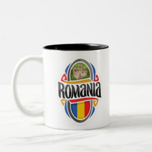 Tasse 2 Couleurs Roumanie Roumain Roumain Roumains