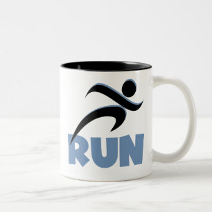Tasse 2 Couleurs RUN bleu