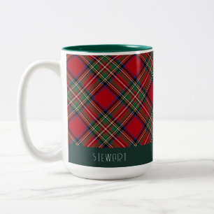 Tasse 2 Couleurs Rustique Plaid Holidays Stewart Tartan Custom