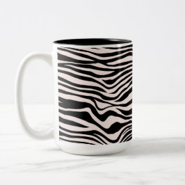 Tasse 2 Couleurs Sable noir et blanc Zebra Print