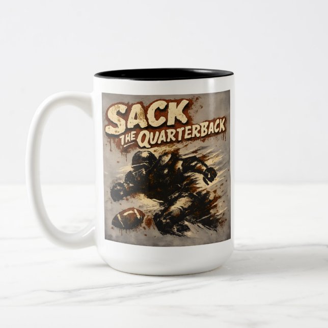 Tasse 2 Couleurs Sack The Quarterback (Gauche)