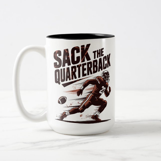 Tasse 2 Couleurs Sack The Quarterback (Gauche)