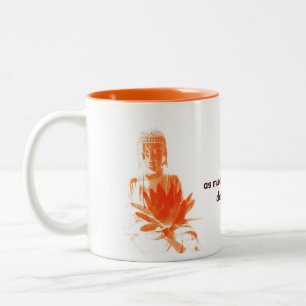 Tasse 2 Couleurs safran Bouddha Gautama avec la citation