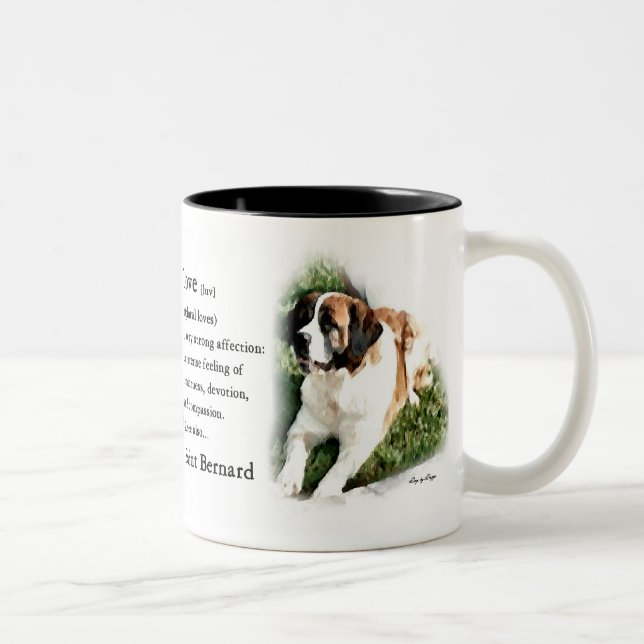 Tasse 2 Couleurs Saint Bernard Lovers (Droit)