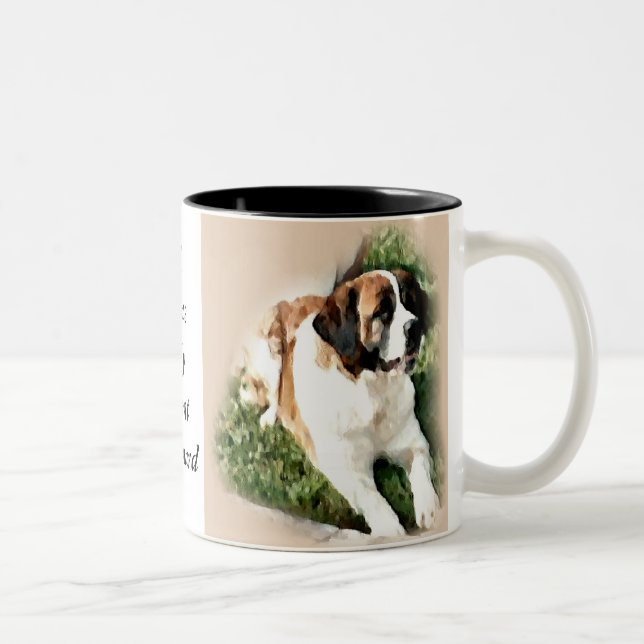Tasse 2 Couleurs Saint Bernard Lovers Cadeaux (Droit)