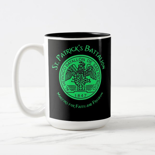 Tasse 2 Couleurs Saint Patrick's Battalion San Patricios Catholique (Gauche)