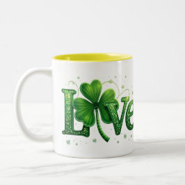 Tasse 2 Couleurs Saint Patrick's Day Amour Shamrock