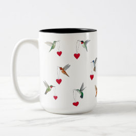 Tasse 2 Couleurs Saint Valentin des colibris
