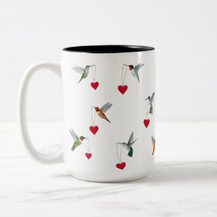 Tasse 2 Couleurs Saint Valentin des colibris