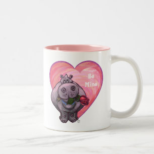 Tasse 2 Couleurs Saint-Valentin Hippopotame