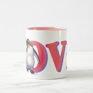 Tasse 2 Couleurs Saint-Valentin Penguin