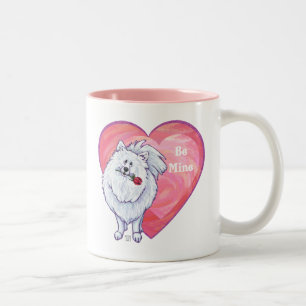 Tasse 2 Couleurs Saint Valentin Poméranie Blanche