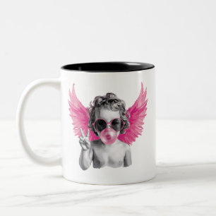Tasse 2 Couleurs Saint Valentin souffler la bulle Cupid Valentines 