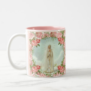 Tasse 2 Couleurs Sainte Vierge Marie Notre Dame de Fatima
