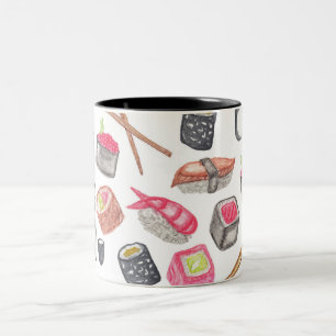 Tasse 2 Couleurs Saké à la mode mignon et baguettes de sushi