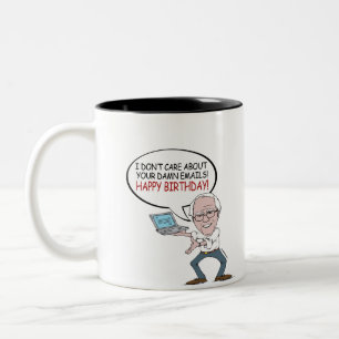Tasse 2 Couleurs Salutation Bernie Sanders - Je me fiche de vos