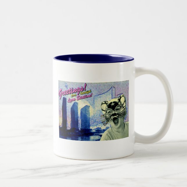 Tasse 2 Couleurs Salutations (Droit)
