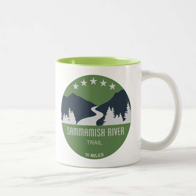 Tasse 2 Couleurs Sammamish River Trail Washington (Droit)