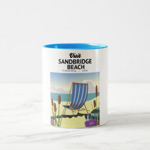 Tasse 2 Couleurs Sandbridge Beach Virginia USA,