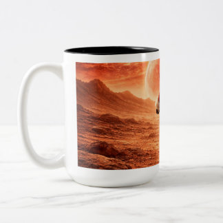Tasse 2 Couleurs Santa Claus Explores Orange Planet