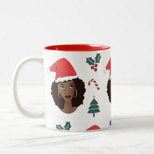 Tasse 2 Couleurs Santa Hat - Motif de Noël  Beauté naturelle