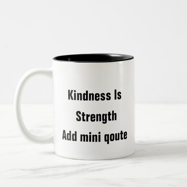 Tasse 2 Couleurs Santé Mentale La gentillesse est la force auto-soi (Gauche)