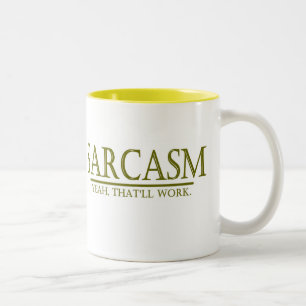 TASSE 2 COULEURS SARCASME - OUAIS QUI FONCTIONNERA