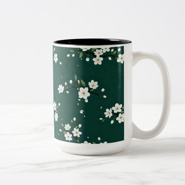 Tasse 2 Couleurs Sauce foetale Emerald Cherry Blossom (Droit)